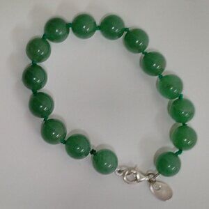 Bead Bracelet Green Semi-Precious & Sterling Silver  Mother's Day!